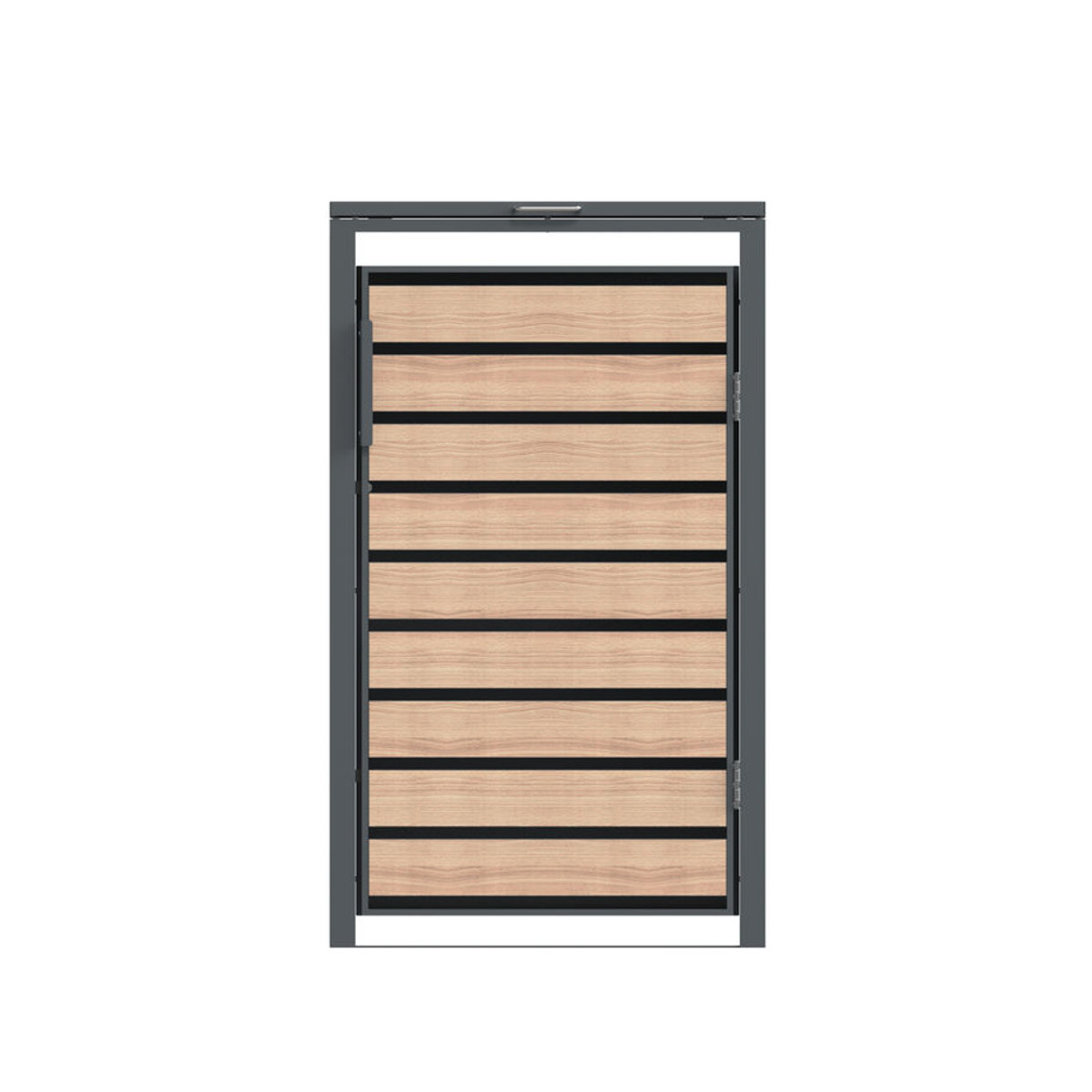 Westmann Mülltonnenbox Lacina für 1x 240 L in Holzoptik, B/T/H: 68 x 80 x 116 cm, Grau - Bild 2