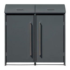 Westmann Mülltonnenbox Moderna 2 für 2 x 240 L in Anthrazit, B/H/T: 139 x 135 x 83 cm