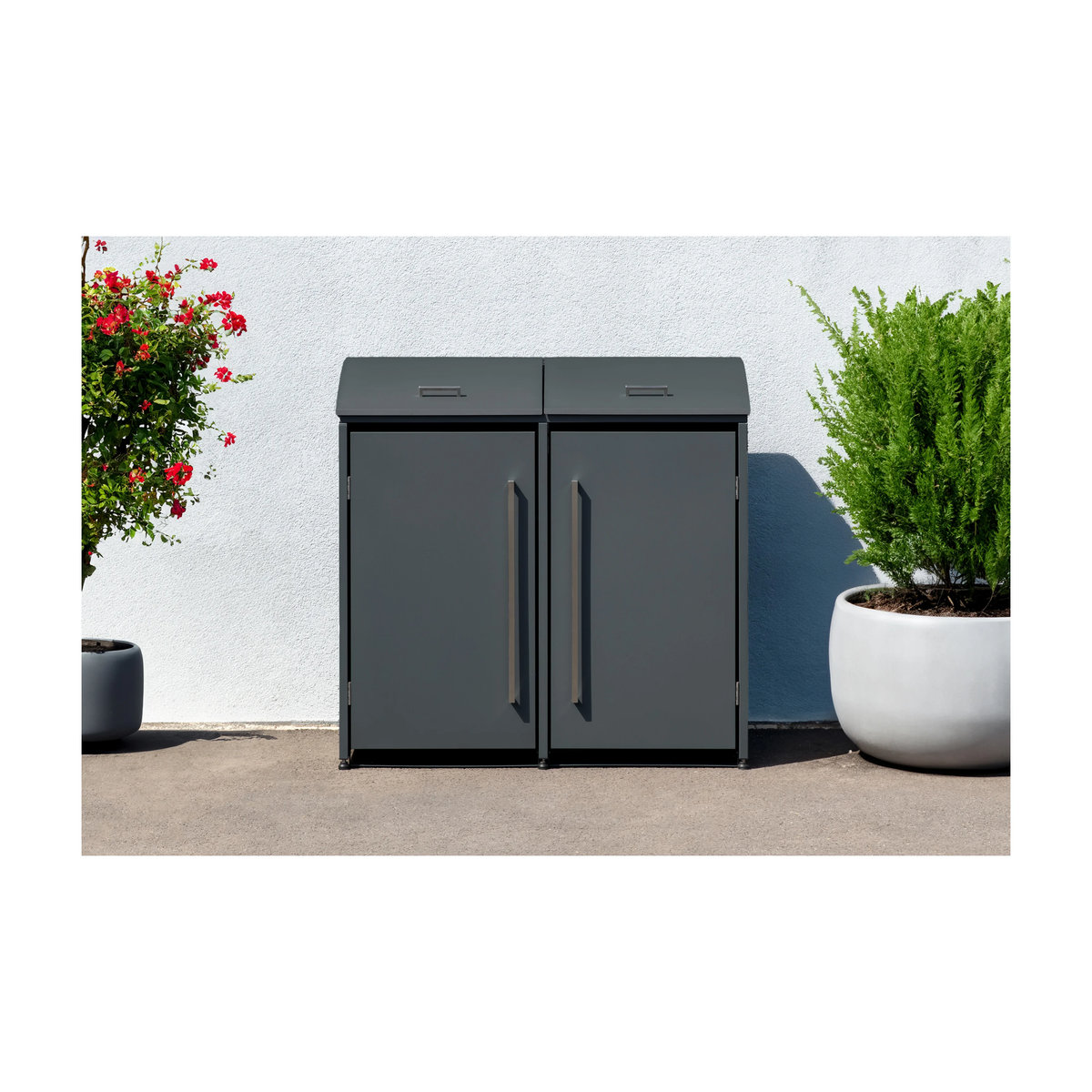 Westmann Mülltonnenbox Moderna 2 für 2 x 240 L in Anthrazit, B/H/T: 139 x 135 x 83 cm - Bild 2