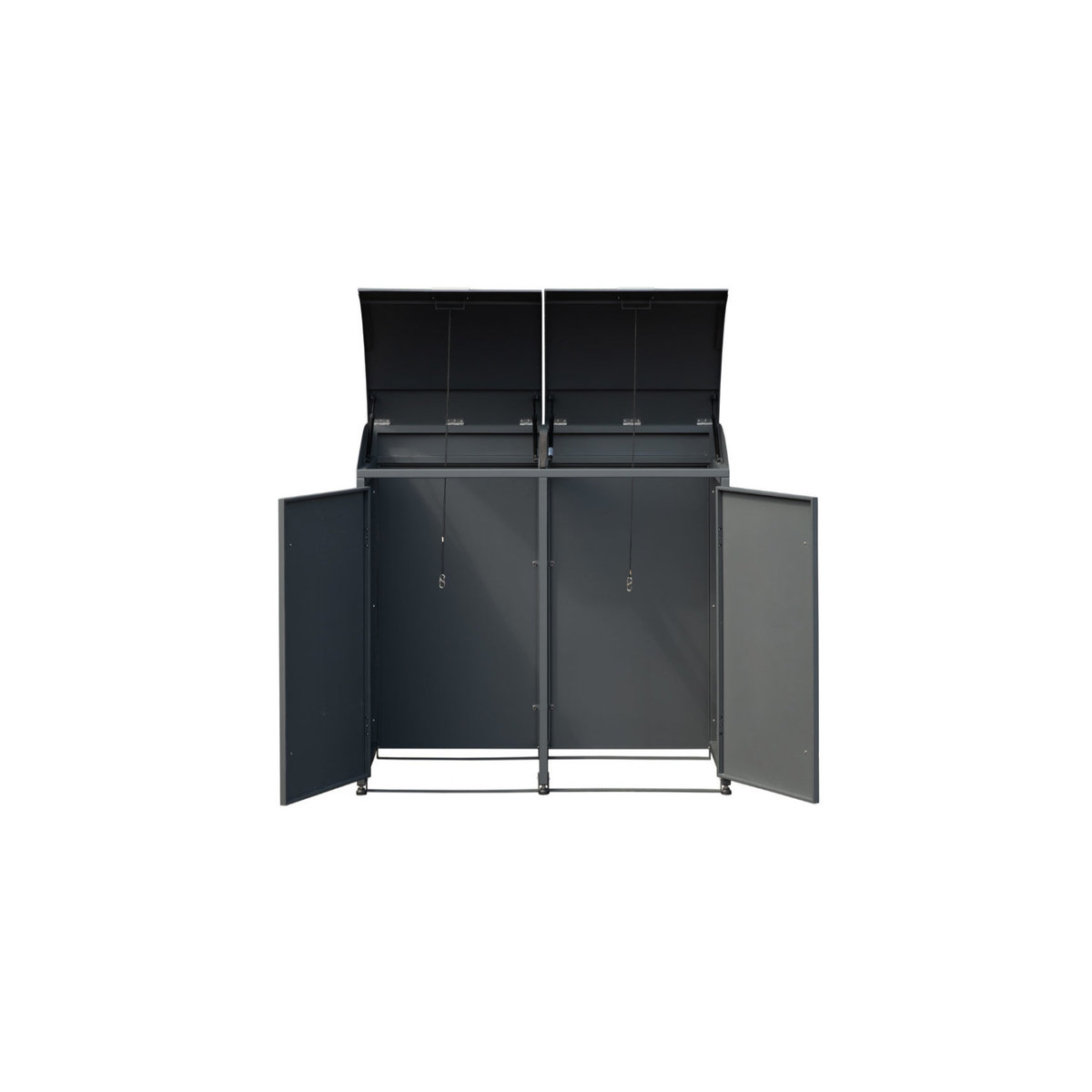 Westmann Mülltonnenbox Moderna 2 für 2 x 240 L in Anthrazit, B/H/T: 139 x 135 x 83 cm - Bild 7