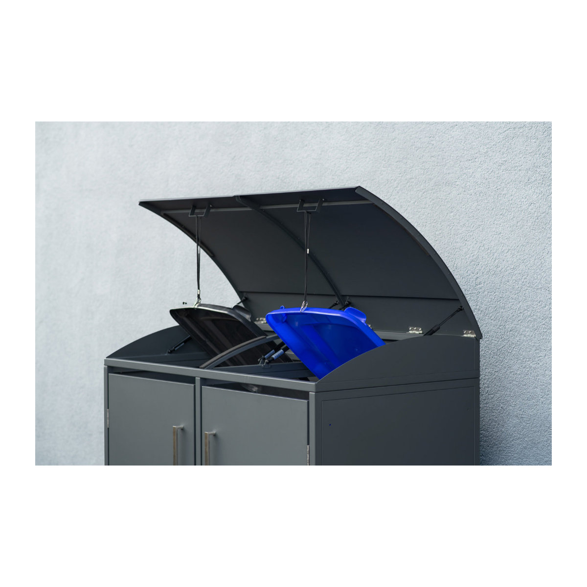 Westmann Mülltonnenbox Moderna 2 für 2 x 240 L in Anthrazit, B/H/T: 139 x 135 x 83 cm - Bild 8