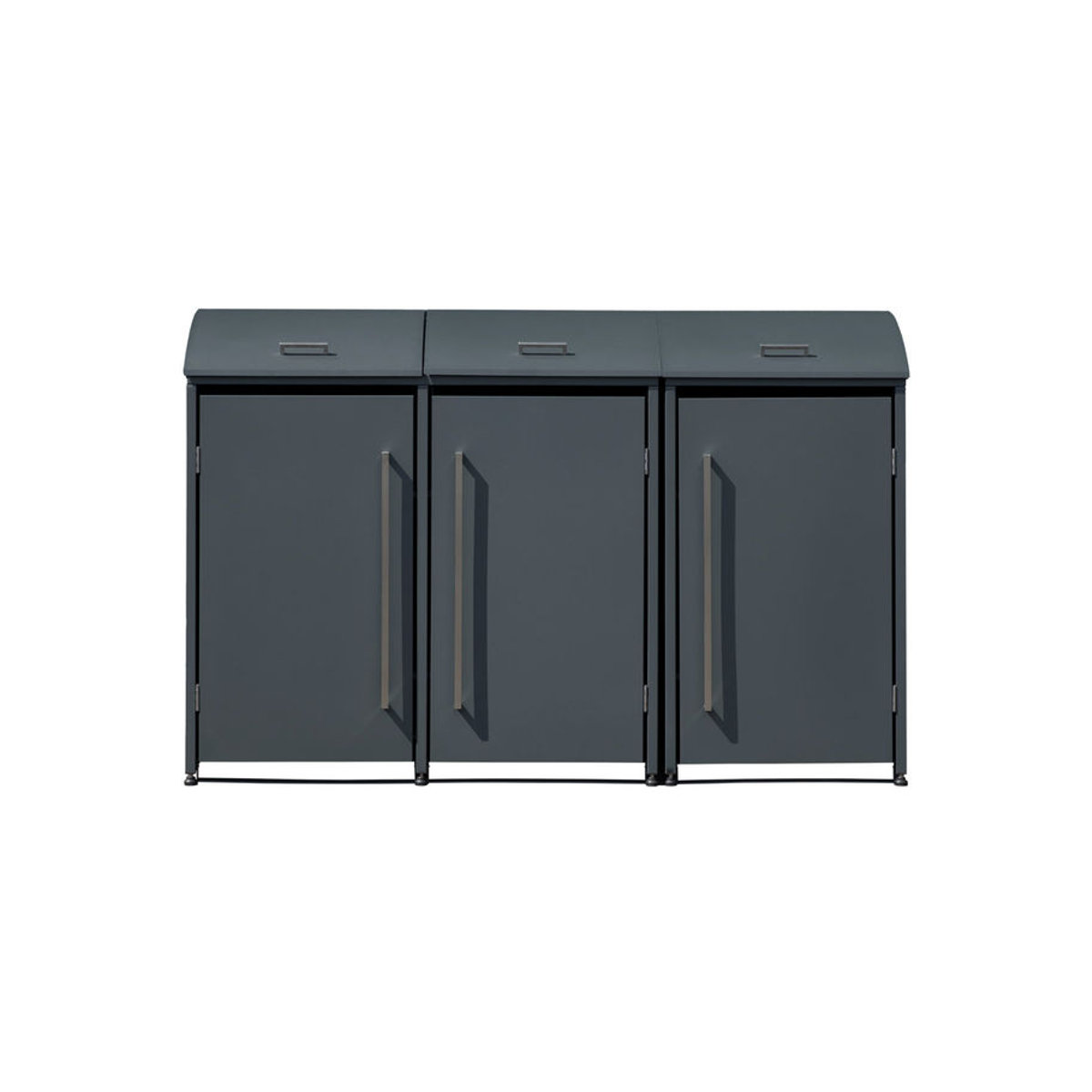 Westmann Mülltonnenbox Moderna 3 für 3x 240 L, Anthrazit, B/H/T: 211 x 135 x 83 cm - Bild 3