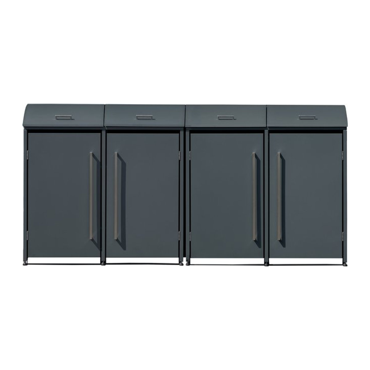 Westmann Mülltonnenbox Moderna 4 für 4 x 240 L Mülltonnen, Anthrazit, B/H/T: 278 x 135 x 83 cm - Bild 1
