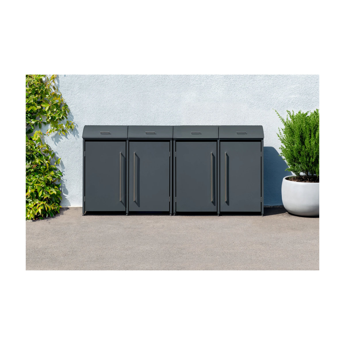 Westmann Mülltonnenbox Moderna 4 für 4 x 240 L Mülltonnen, Anthrazit, B/H/T: 278 x 135 x 83 cm - Bild 2
