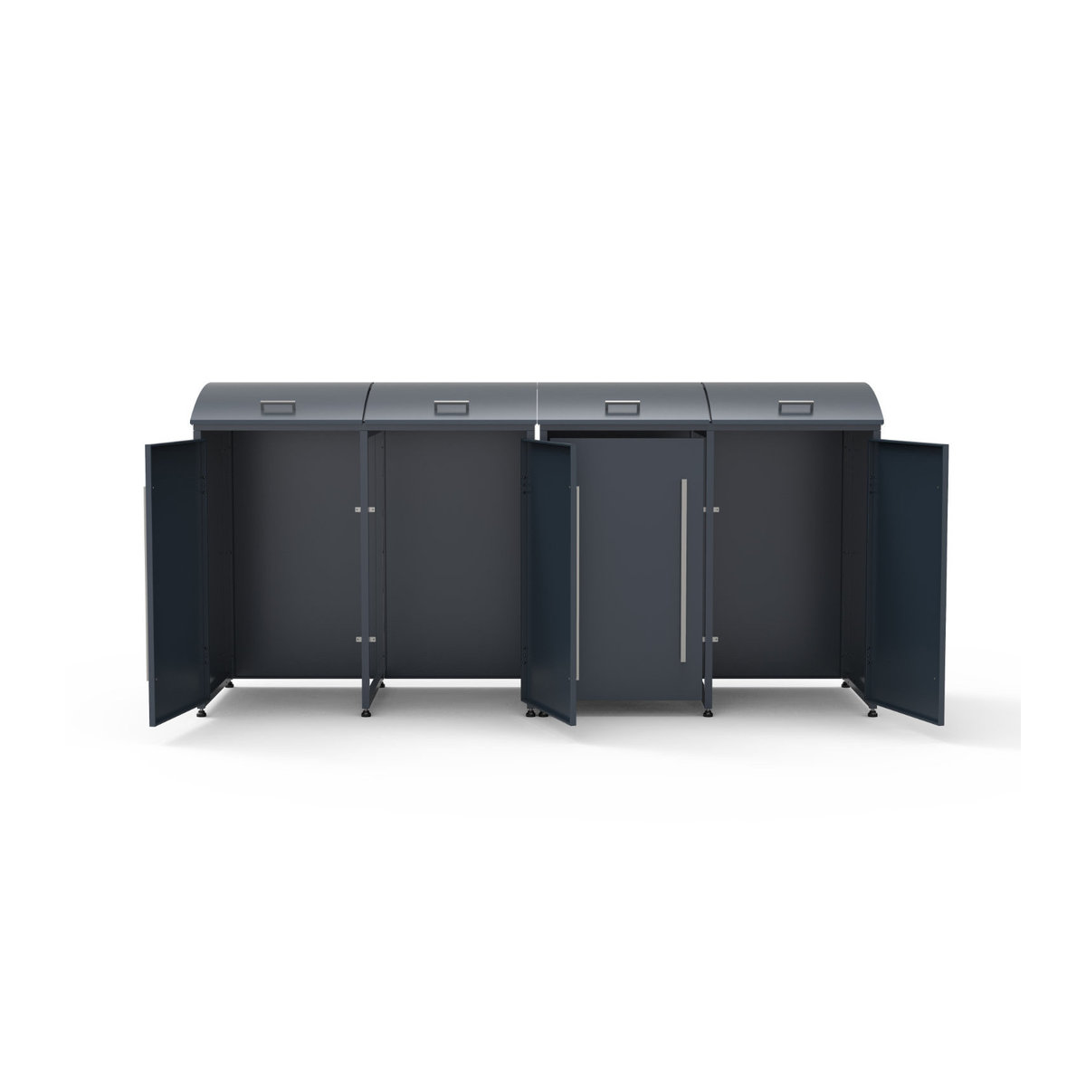 Westmann Mülltonnenbox Moderna 4 für 4 x 240 L Mülltonnen, Anthrazit, B/H/T: 278 x 135 x 83 cm - Bild 7