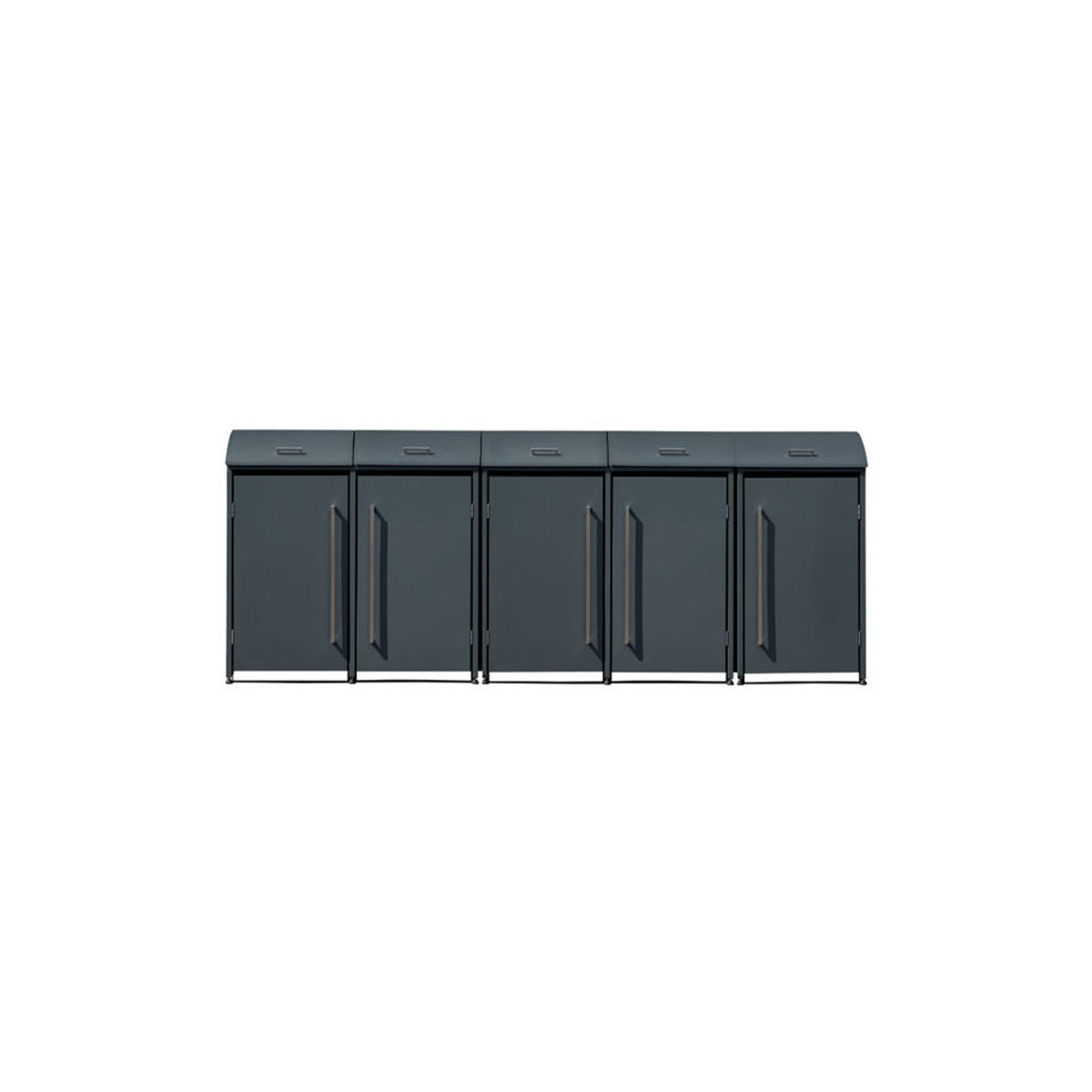 Westmann Mülltonnenbox Moderna 5 für 5 x 240 L Mülltonnen, Anthrazit, B/H/T: 350 x 135 x 83 cm - Bild 2