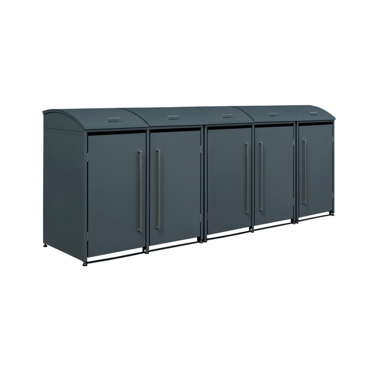 Westmann Mülltonnenbox Moderna 5 für 5 x 240 L Mülltonnen, Anthrazit, B/H/T: 350 x 135 x 83 cm - Bild 3