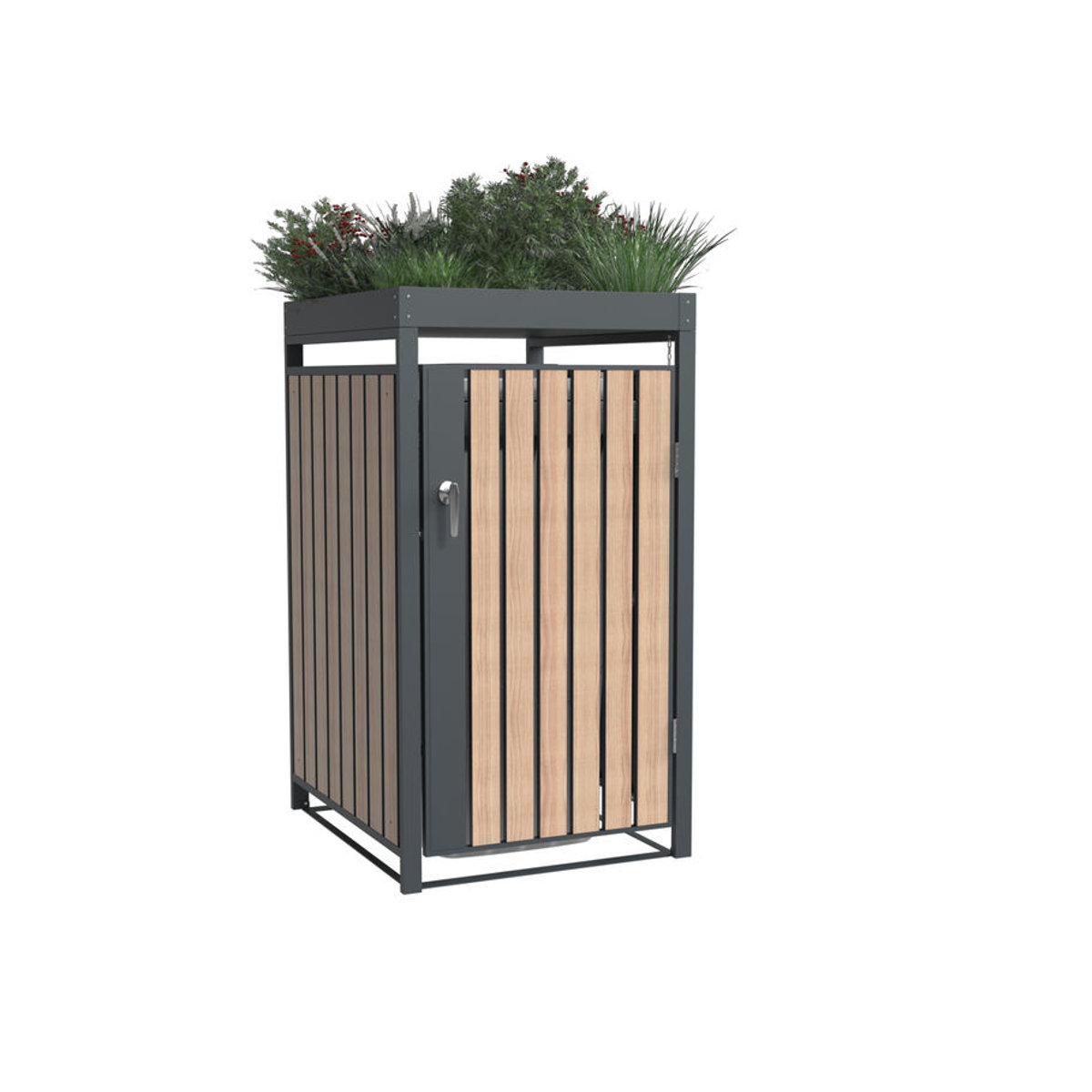 Westmann Mülltonnenbox Planta für 1x 240 L Mülltonne in Holzoptik, B/H/T: 68 x 124,5 x 84 cm - Bild 2