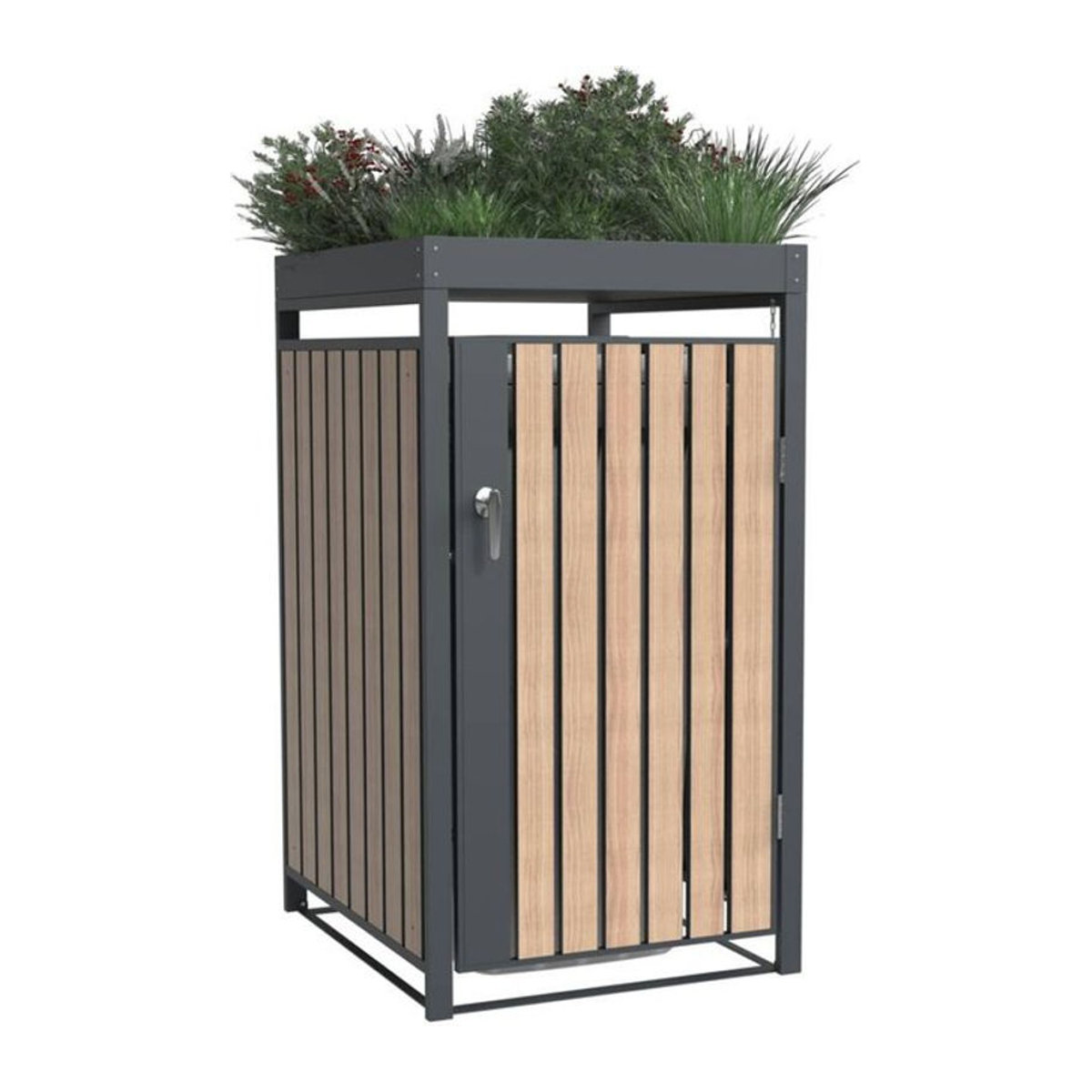 Westmann Mülltonnenbox Planta für 1x 240 L Mülltonne in Holzoptik, B/H/T: 68 x 124,5 x 84 cm - Bild 5