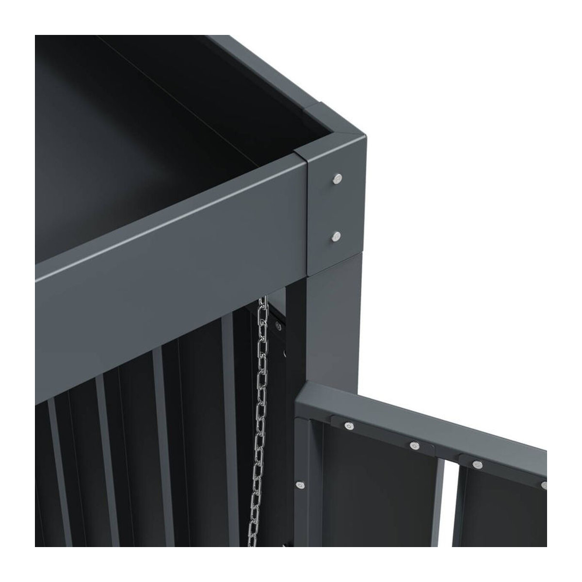Westmann Mülltonnenbox Planta für 4 Mülltonnen à 240 L in Holzoptik Braun, B/H/L: 264 x 124 x 84 cm - Bild 4