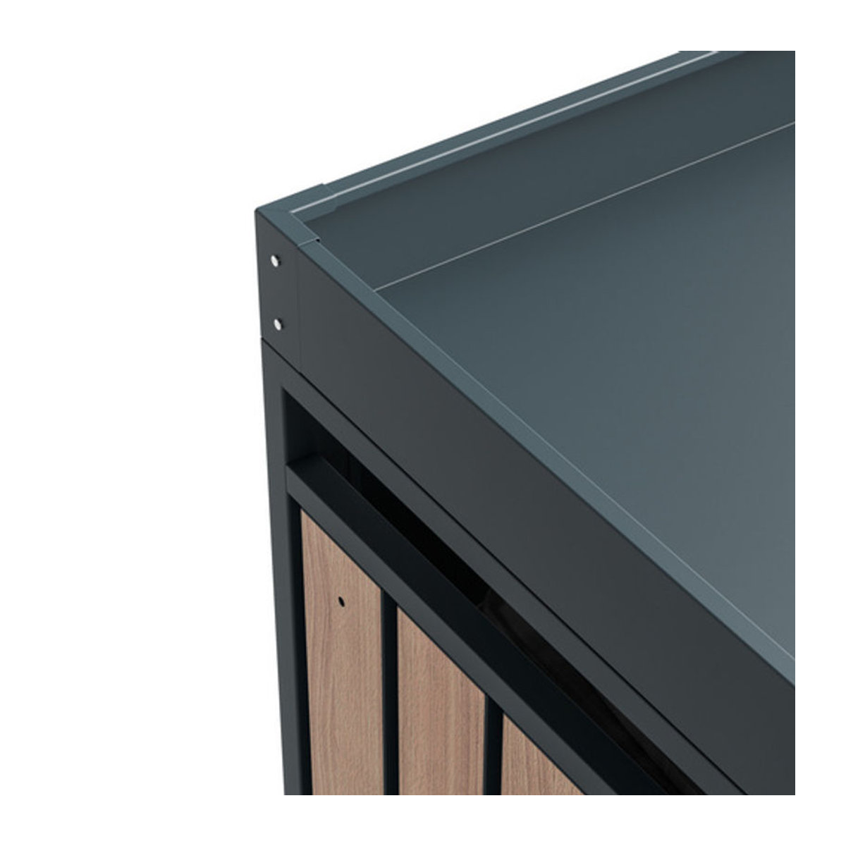 Westmann Mülltonnenbox Planta in Holzoptik für 5 Mülltonnen à 240 L, B/H/T: 332 x 124,5 x 84 cm - Bild 6
