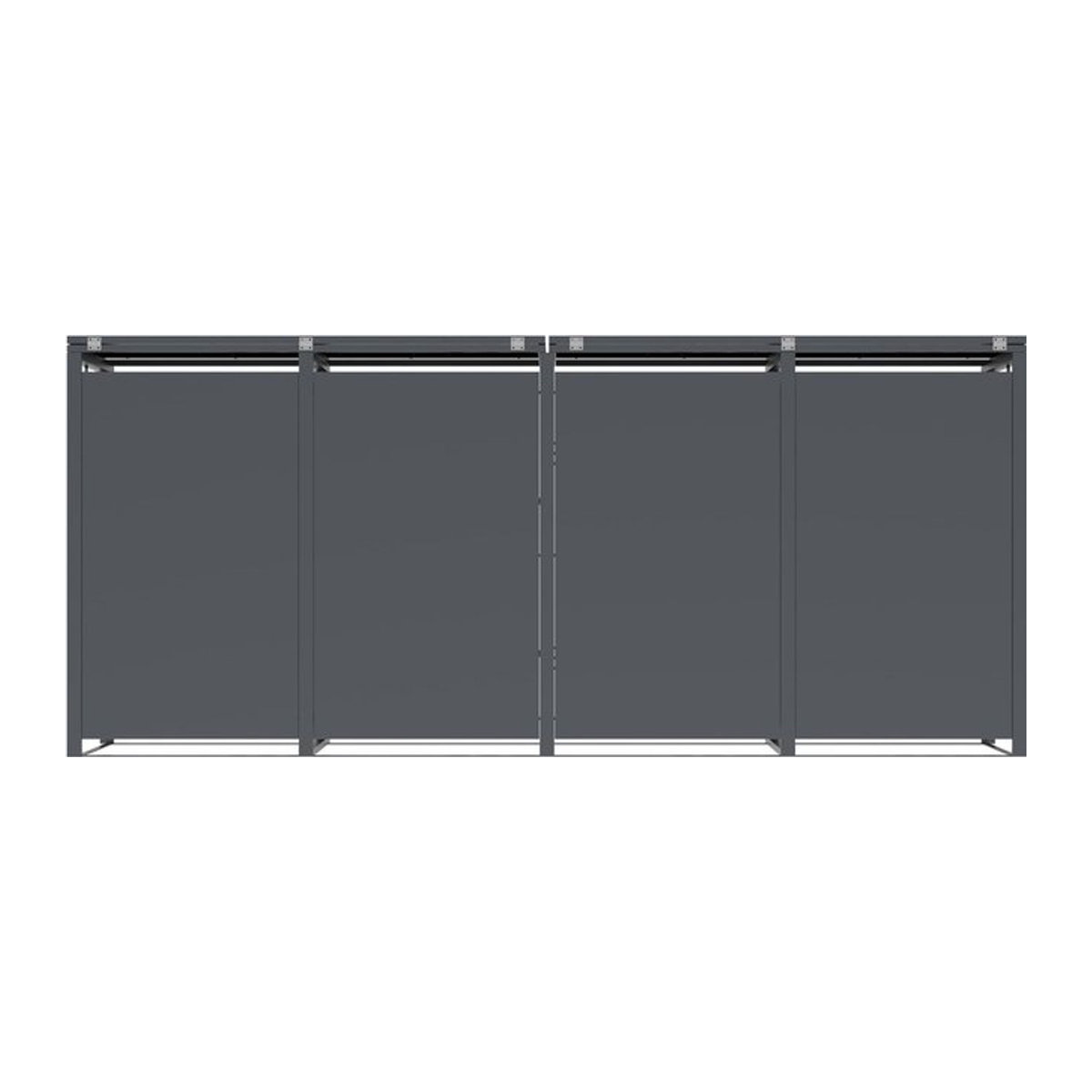 Westmann Mülltonnenbox Status 4 für 4 x 240L in Anthrazit und Holzoptik, B/H/T: 265 x 116 x 80 cm - Bild 1