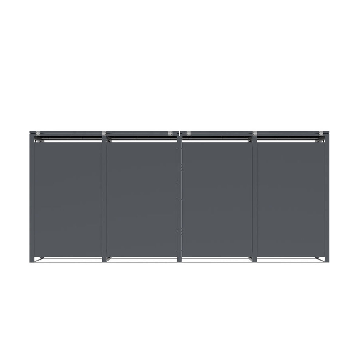 Westmann Mülltonnenbox Status 4 für 4 x 240L in Anthrazit und Holzoptik, B/H/T: 265 x 116 x 80 cm - Bild 2