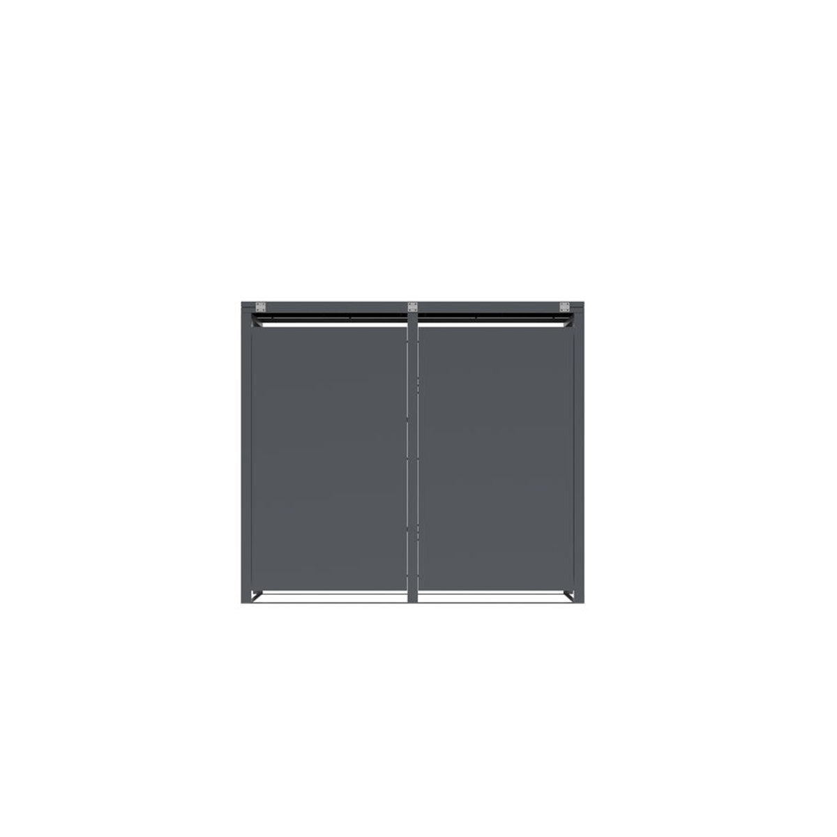 Westmann Mülltonnenbox Tonus 2 für 2 x 240L in Anthrazit/Holz-Mix aus Metall und Edelstahl B/H/L: 132 x 116 x 80 cm - Bild 3
