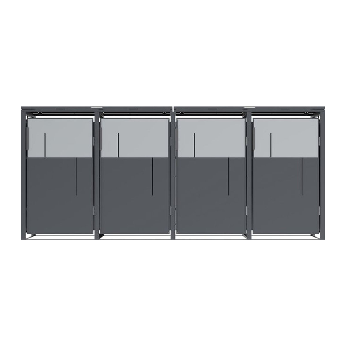 Westmann Mülltonnenbox Tonus 4 für 4 x 240L in Anthrazit, B/H/T: 265 x 116 x 80 cm - Bild 1