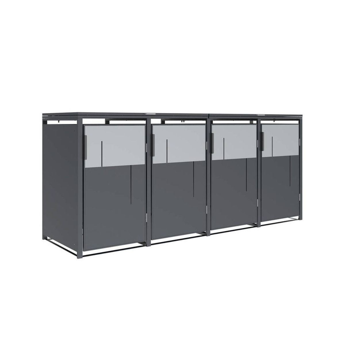 Westmann Mülltonnenbox Tonus 4 für 4 x 240L in Anthrazit, B/H/T: 265 x 116 x 80 cm - Bild 3
