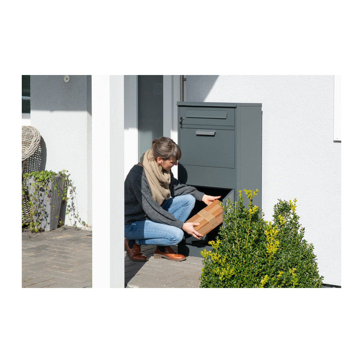 Westmann Paketbox Pedro in Anthrazit B/H/T: 50 x 112 x 37 cm - Bild 3