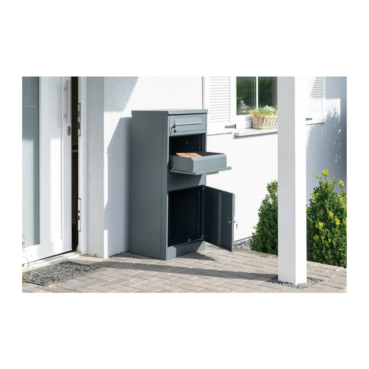 Westmann Paketbox Pedro in Anthrazit B/H/T: 50 x 112 x 37 cm - Bild 7