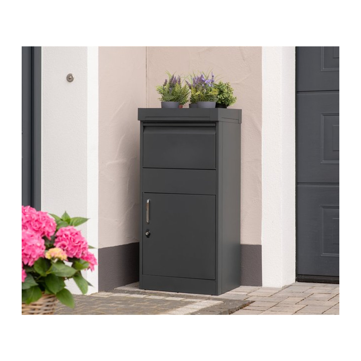 Westmann Paketbox Piet anthrazit B/T/H: 50 x 37 x 105 cm - Bild 1