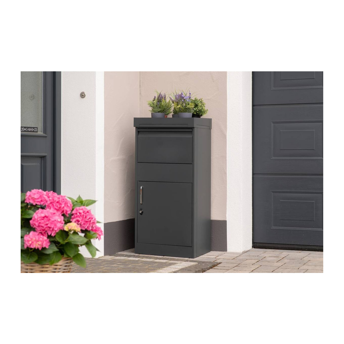 Westmann Paketbox Piet anthrazit B/T/H: 50 x 37 x 105 cm - Bild 7