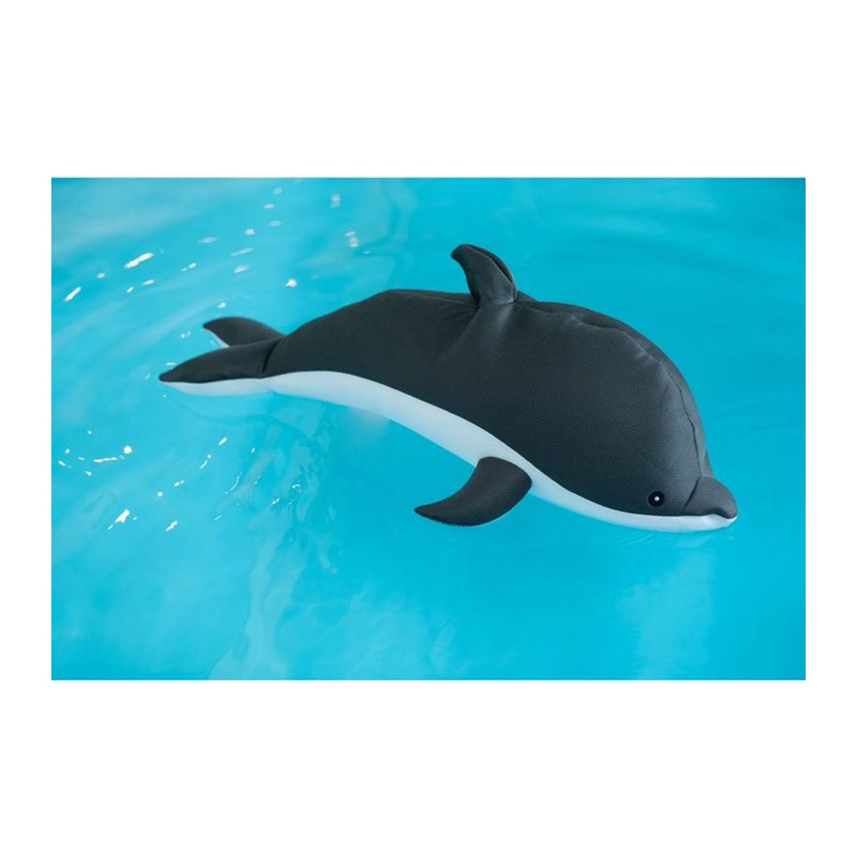 Westmann Pool Buddy Sitzsack Delfin grau aus Polyester B/H/T: 102 x 36 x 40 cm - Bild 11