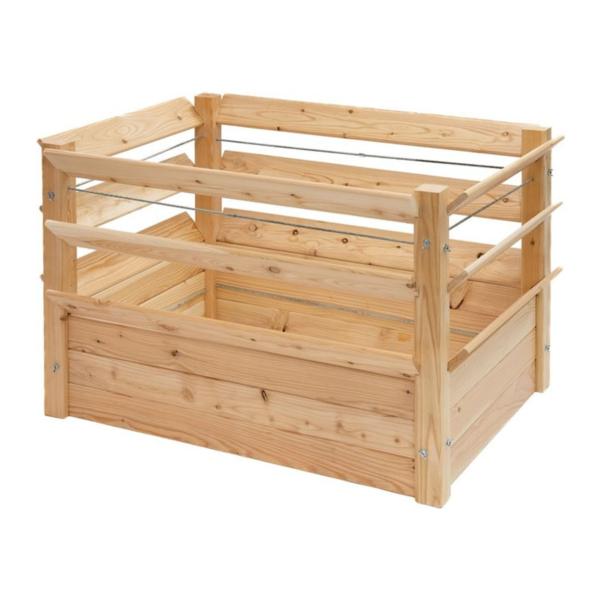 Westmann Premium Holz Hochbeet XXL in Natur, L: 124 cm, B: 91 cm, H: 73 cm - Bild 2