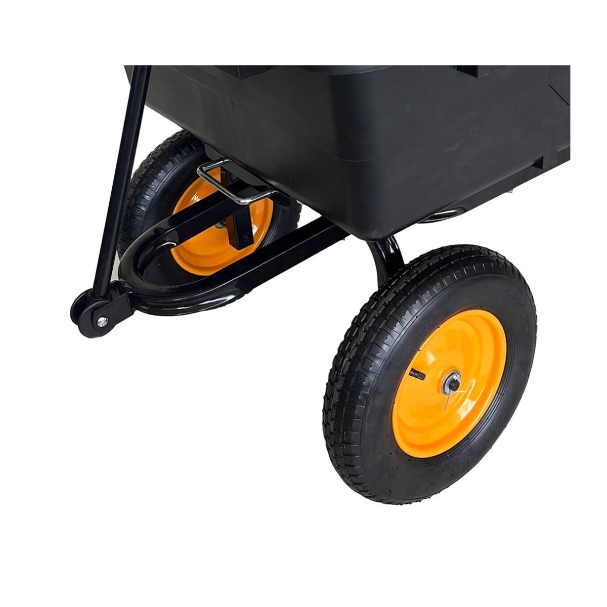 Westmann Schubkarre Prakta L Gartenwagen aus Kunststoff mit Kippfunktion in Schwarz B/H/L: 108 x 83 x 145 cm - Bild 4