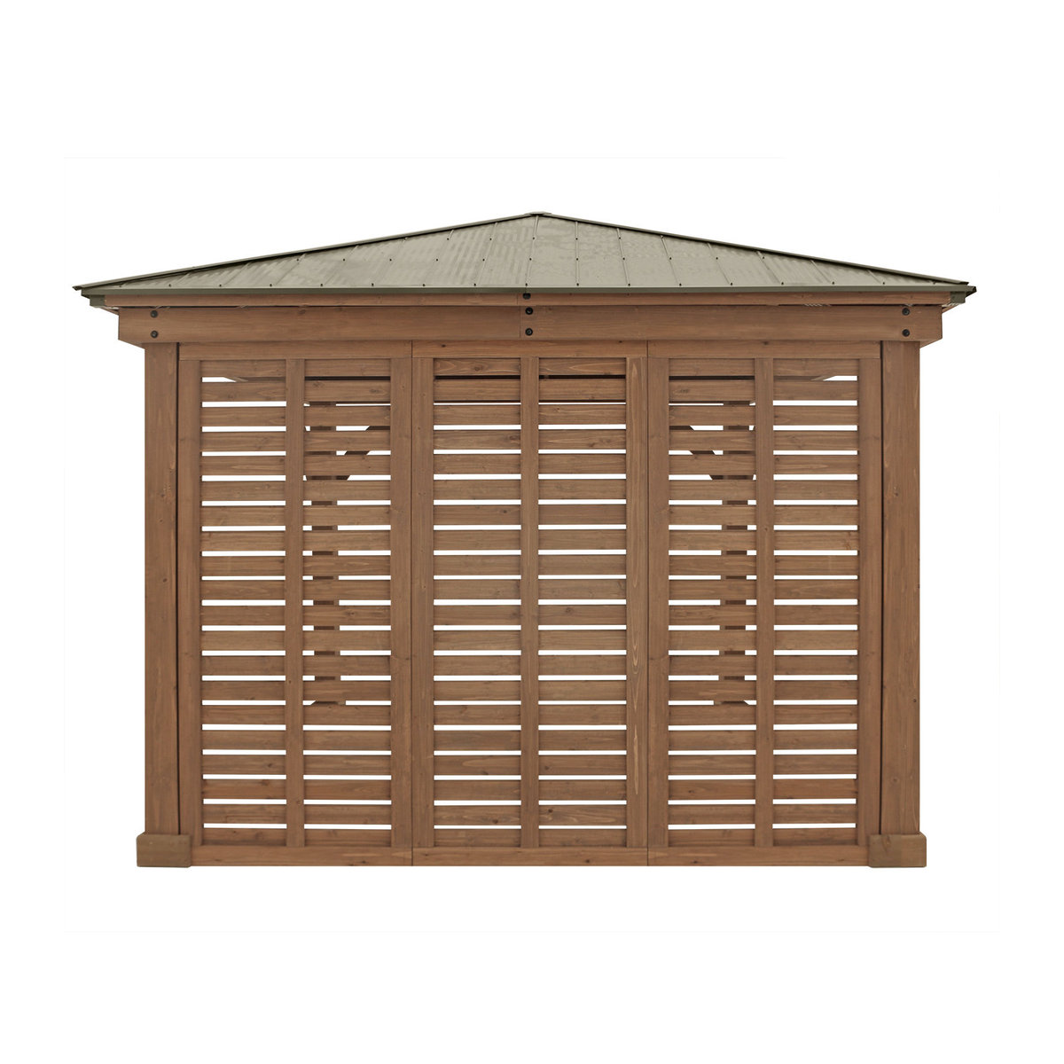 Westmann Seitenwand für Holzpavillon Devon in Natur aus Holz und Aluminium B/H/T: 322,6 x 226,7 x 7,6 cm - Bild 4