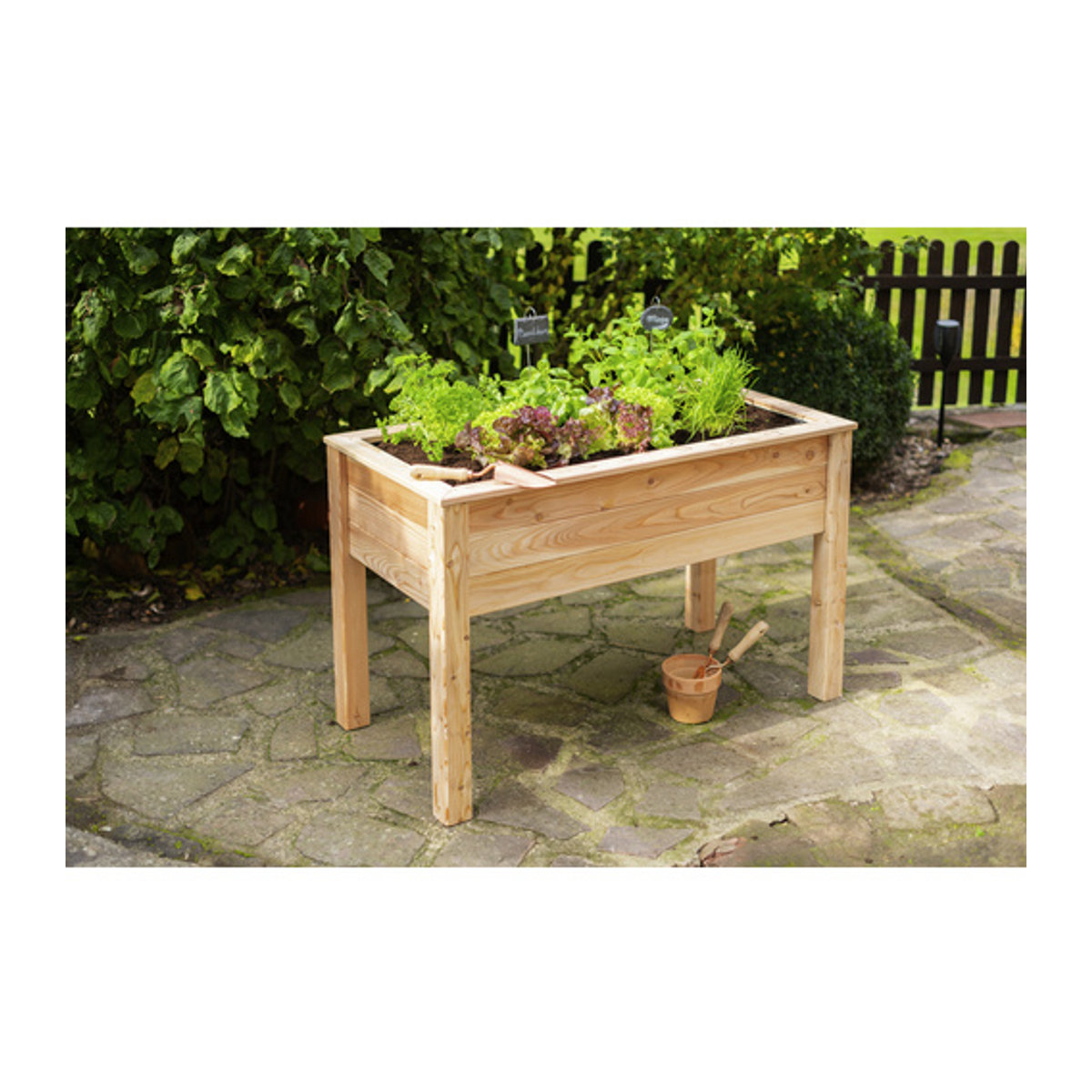 Westmann Stelzenhochbeet Emily aus Lärchenholz in Natur, B: 120 cm, T: 65 cm, H: 75 cm - Bild 10