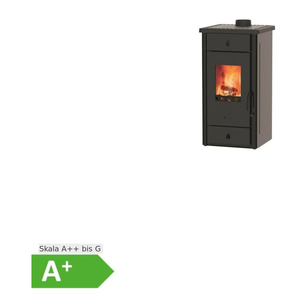 WESTMINSTER Kaminofen Luke II mit Kochstelle aus Holz in Schwarz oder Anthrazit, Leistung: 8 kW, H x B x T: 86,5 x 85 x 45,5 cm - Bild 1