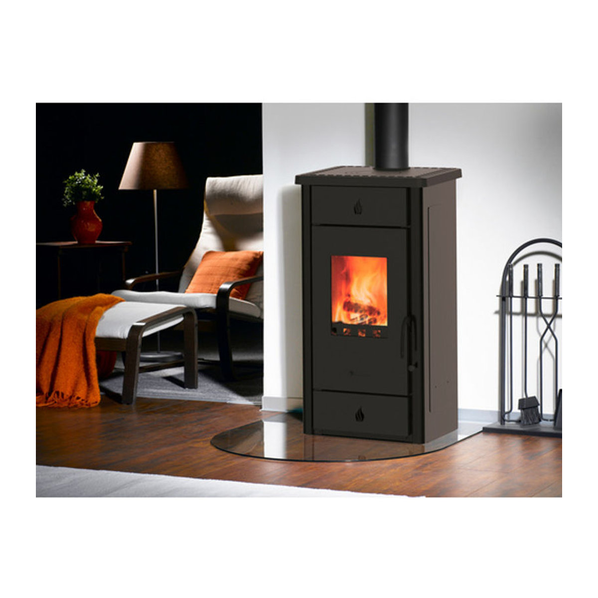 WESTMINSTER Kaminofen Luke II mit Kochstelle aus Holz in Schwarz oder Anthrazit, Leistung: 8 kW, H x B x T: 86,5 x 85 x 45,5 cm - Bild 2