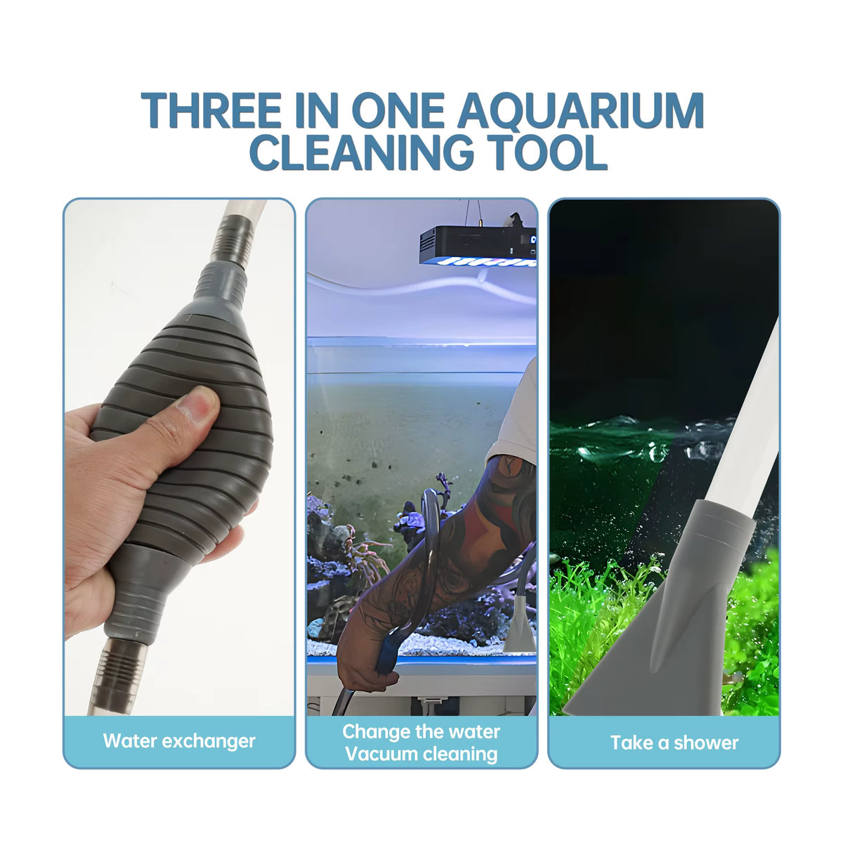 Whirlpool Manueller Handheld Whirlpool Staubsauger für Schwimmbecken und Aquarien mit 3m Schlauch zur Reinigung - Bild 3