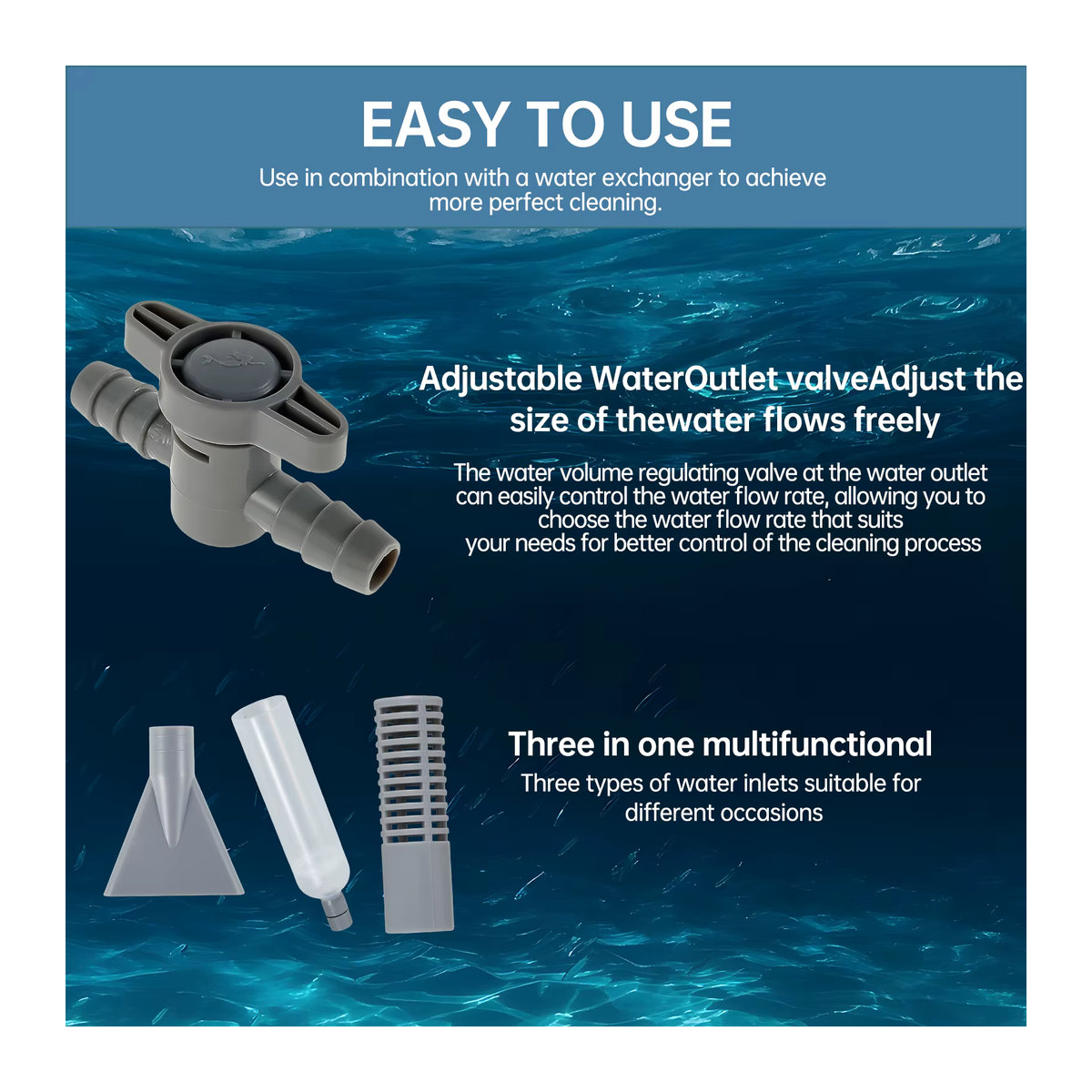 Whirlpool Manueller Handheld Whirlpool Staubsauger für Schwimmbecken und Aquarien mit 3m Schlauch zur Reinigung - Bild 5
