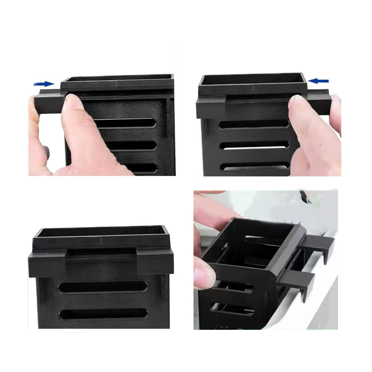 WHPHous Hängender Aquarium-Pflanzenhalter aus Kunststoff, Quadratischer Wasserpflanzentopf in Schwarz für Aquascape-Dekorationen - Bild 5