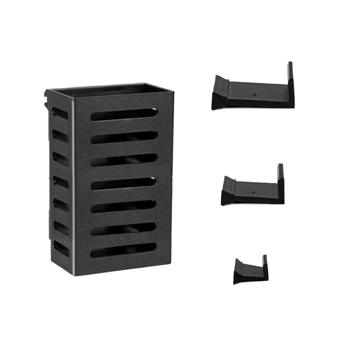 WHPHous Hängender Aquarium-Pflanzenhalter aus Kunststoff, Quadratischer Wasserpflanzentopf in Schwarz für Aquascape-Dekorationen - Bild 6