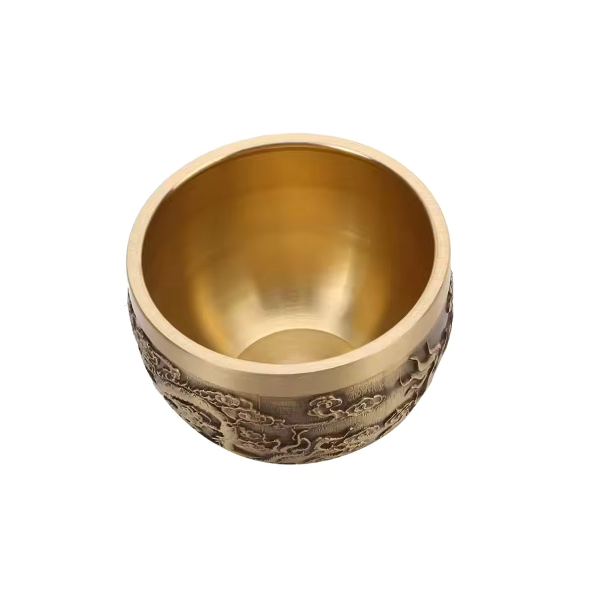 WHPHous Phoenix Zylinder Ornament aus handgeschnitztem Messing in Gold für Feng Shui - Bild 3