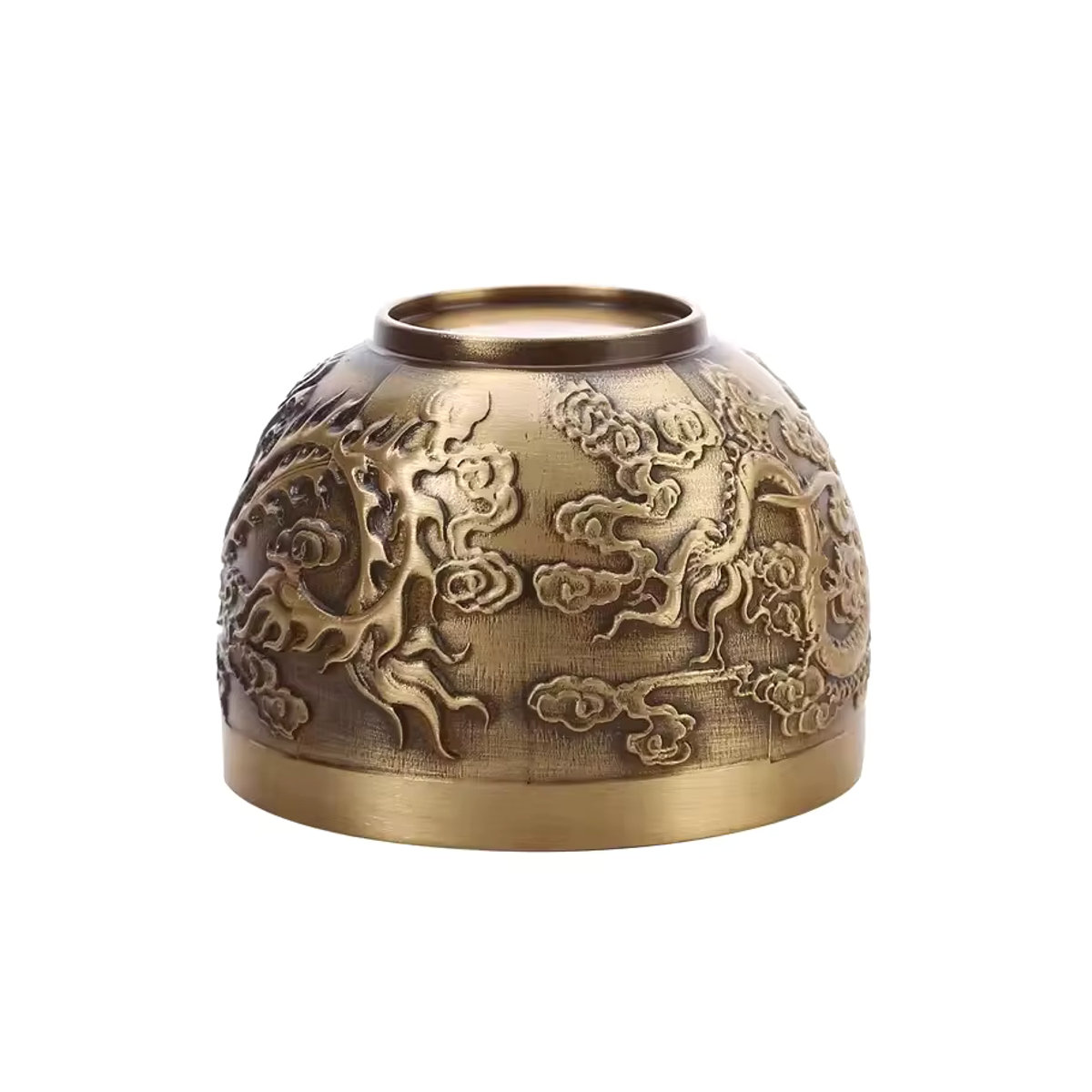 WHPHous Phoenix Zylinder Ornament aus handgeschnitztem Messing in Gold für Feng Shui - Bild 4