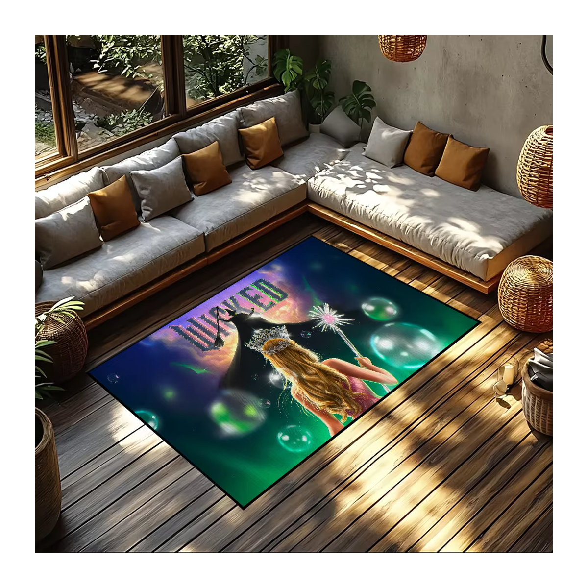 Wicked Magic World Dekorative Bodenmatte für Wohnzimmer, Küche oder Schlafzimmer, mehrfarbig und bedruckt - Bild 4