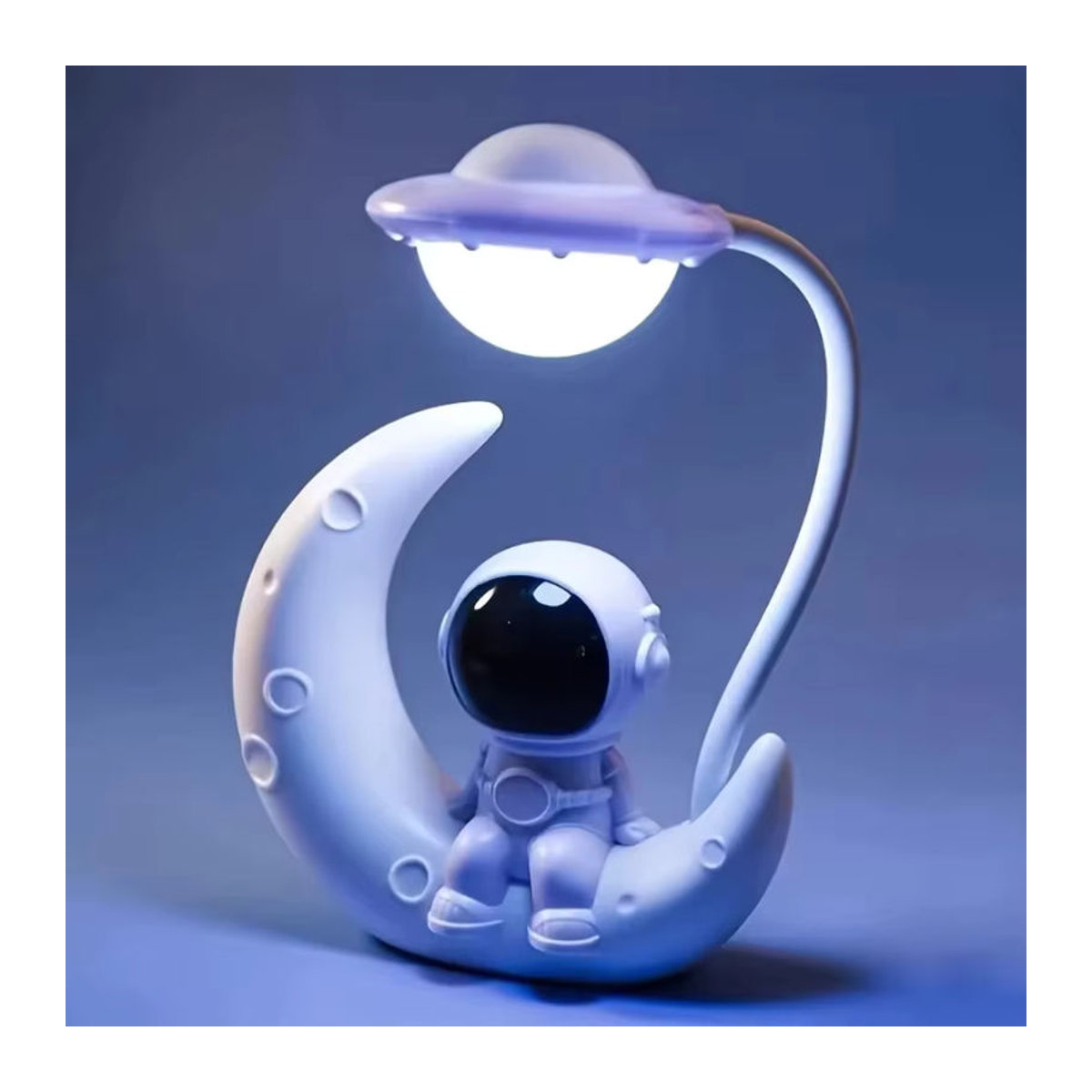 Wiederaufladbare LED Astronaut Nachtlicht Tischlampe von lyfs in Weiß - Bild 1