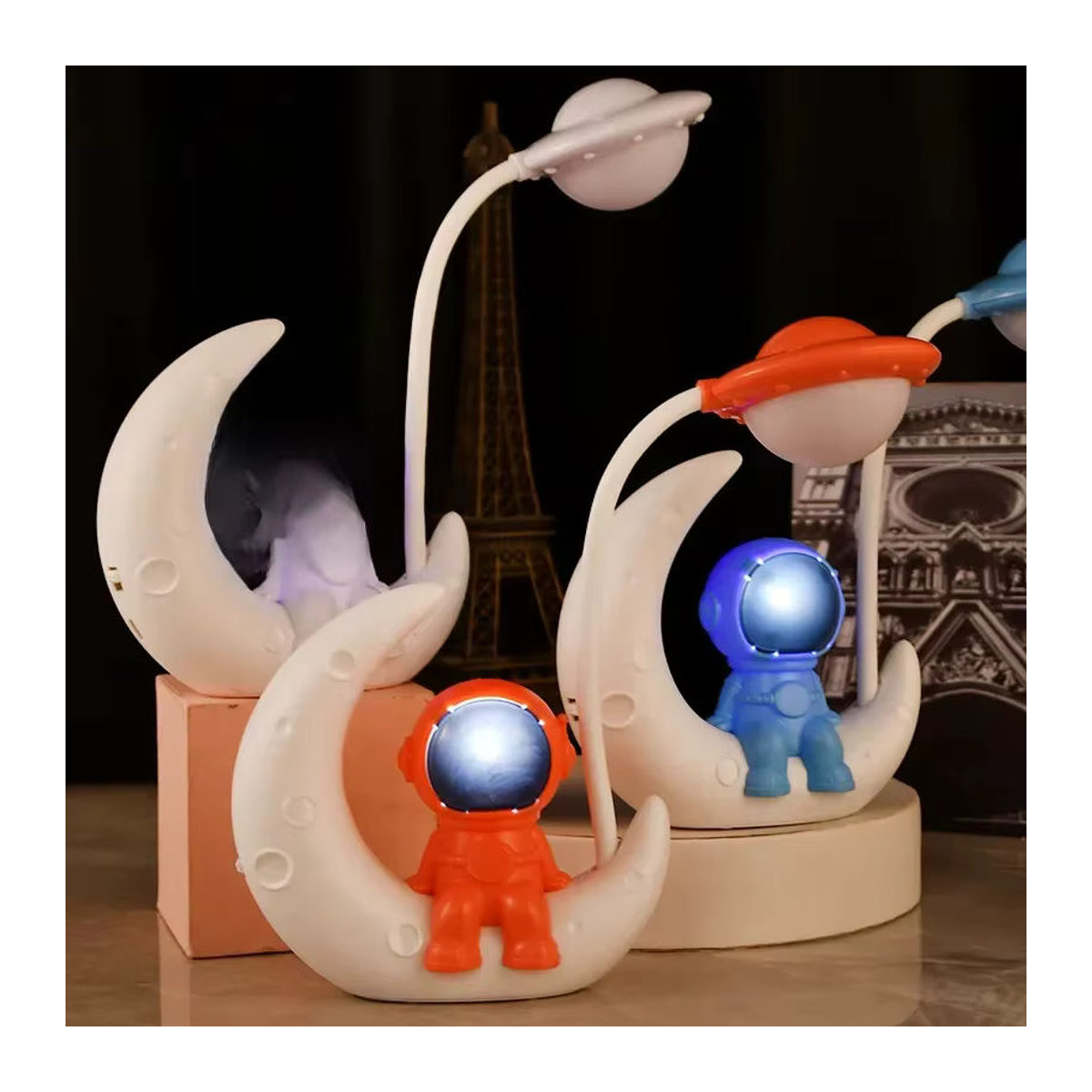 Wiederaufladbare LED Astronaut Nachtlicht Tischlampe von lyfs in Weiß - Bild 6