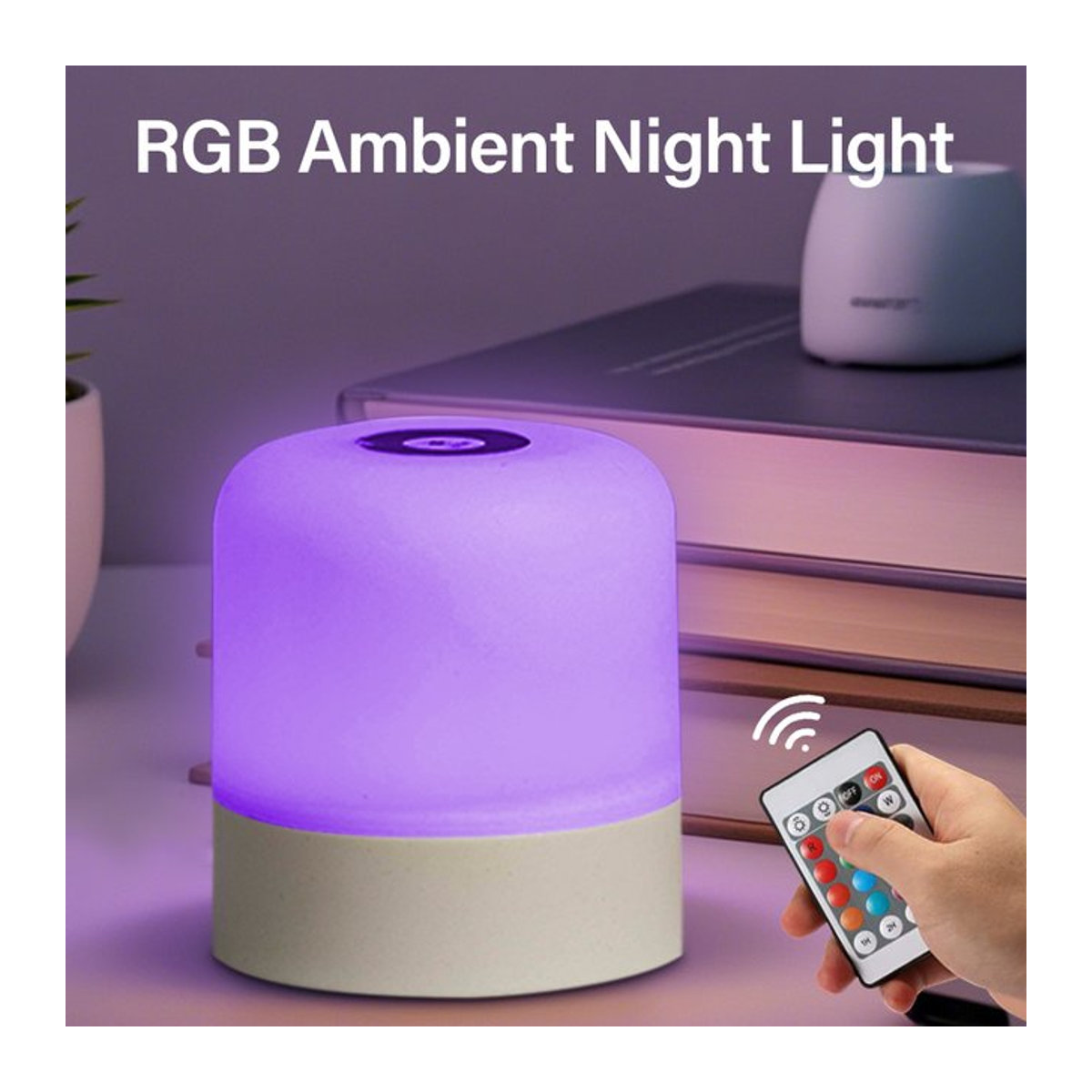 Wiederaufladbare LED-Tischlampe in Weiß mit Fernbedienung und Touch-Funktion, dimmbar mit 3 bis 16 Farben für dein Schlafzimmer - Bild 1