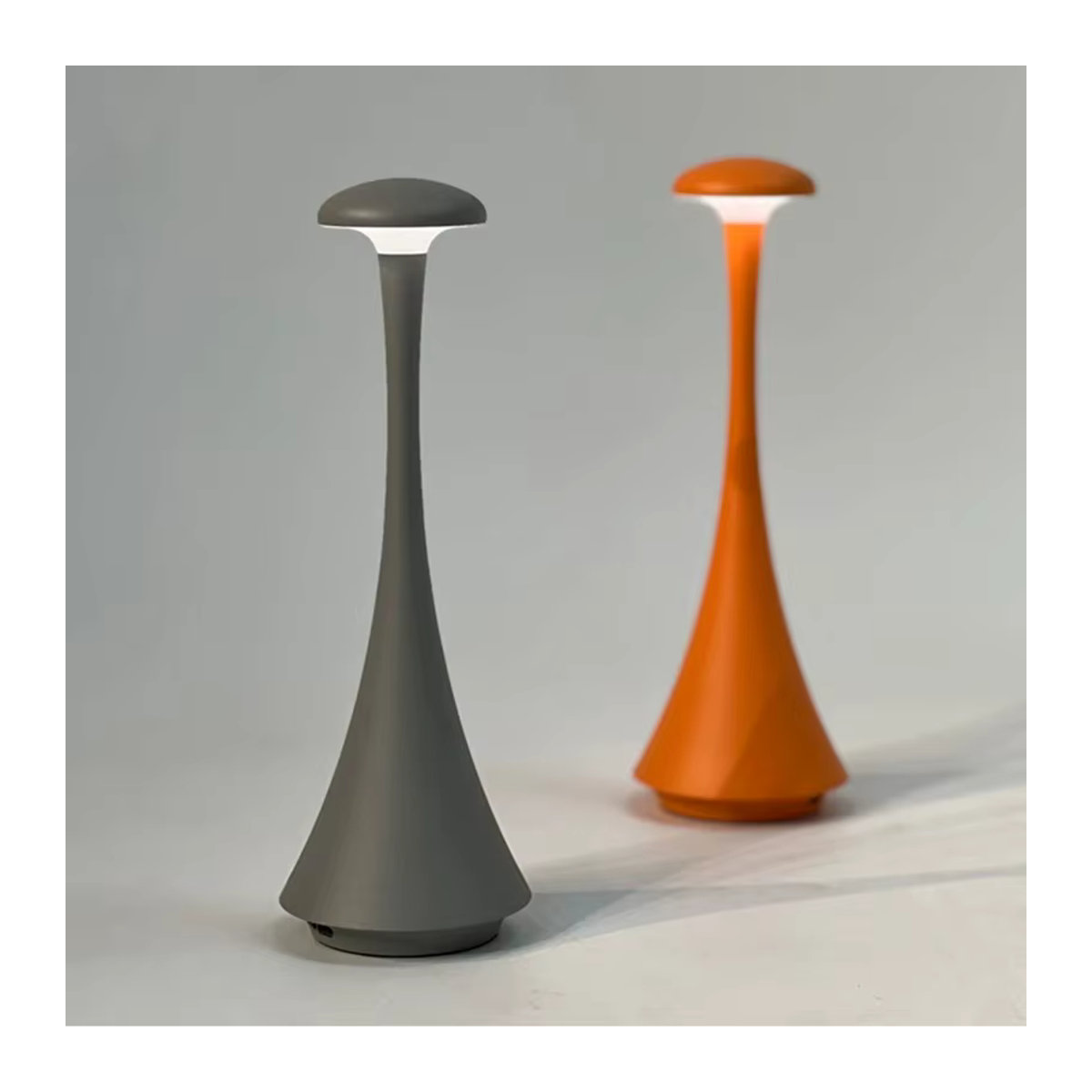 Wiederaufladbare Pilz Tischlampe von ggbingo in Weiß mit Touch-Funktion und USB-C Anschluss für Schlafzimmer und Hotel - Bild 2