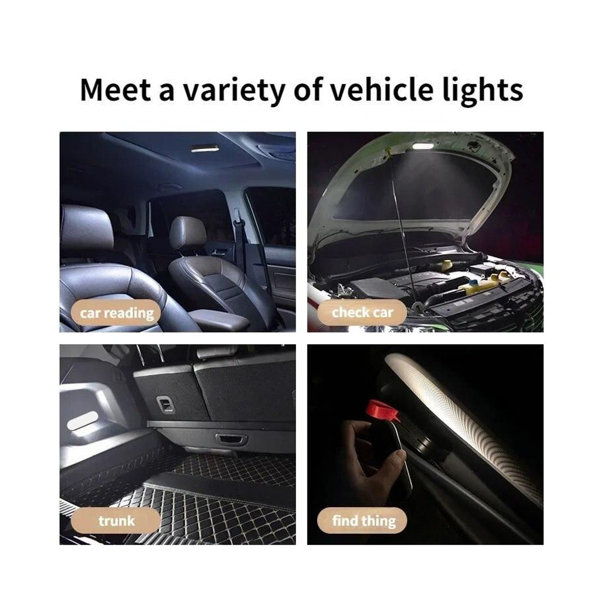 Wiederaufladbares kabelloses LED Auto-Leselicht mit magnetischer Befestigung für die Innenraumbeleuchtung im minimalistischen Design - Bild 2