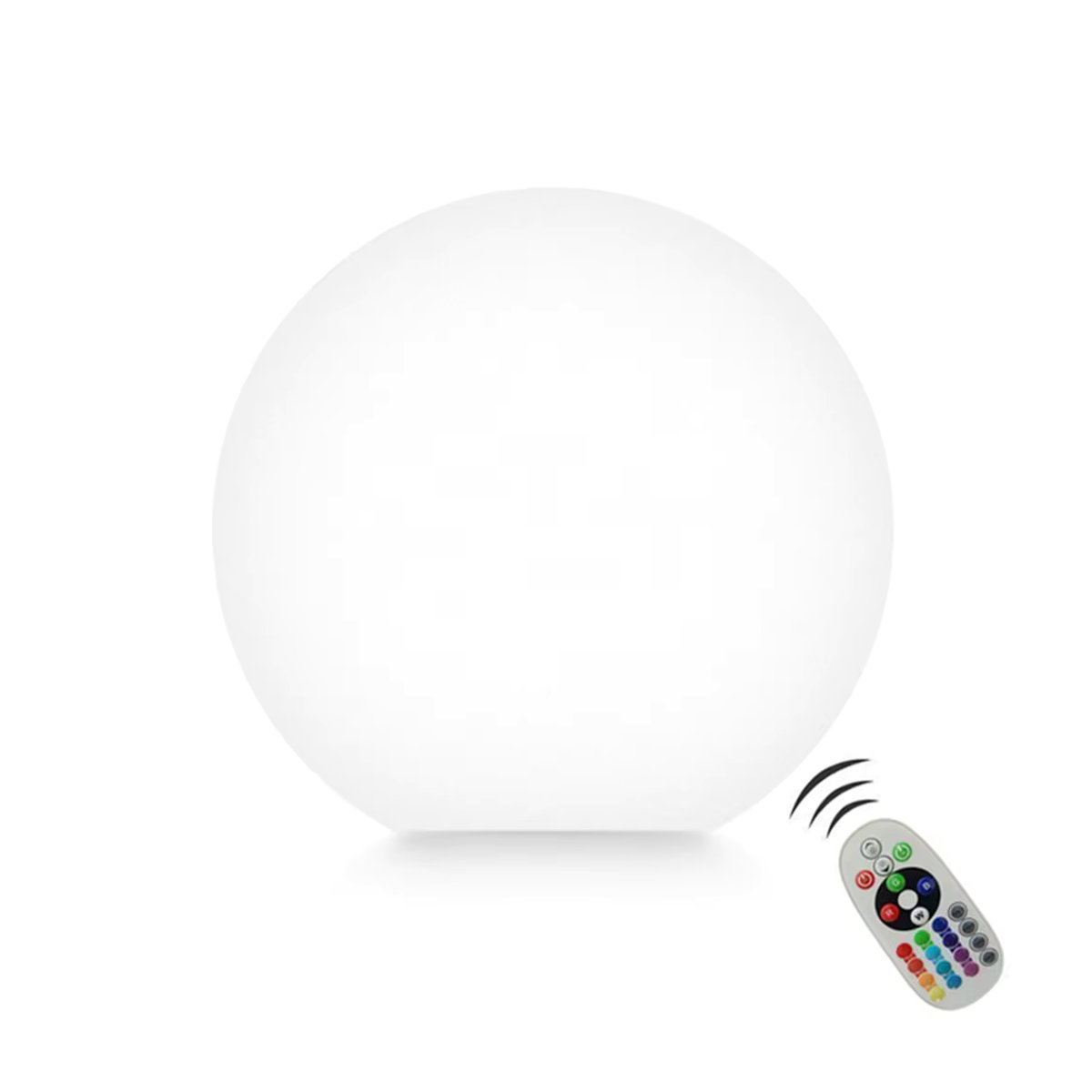 Wiederaufladbares LED-Leuchtkugellicht in Bunt mit Fernbedienung als minimalistische Gartendekoration für Außen und Innen - Bild 2