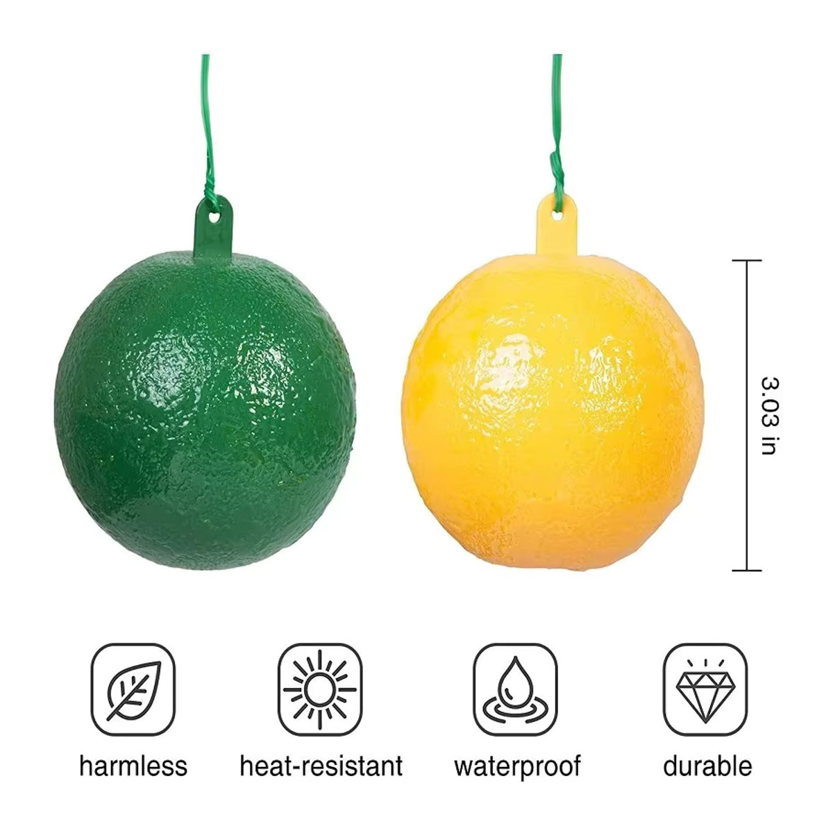 Wiederverwendbare Fliegenfalle als Hängekugel zur Schädlingsbekämpfung für Garten und Obstbäume - Bild 5