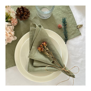 Wiederverwendbare Tischset-Serviette aus langlebigem Polyester in Grün für Küche, Esszimmer und Hochzeitsdekoration