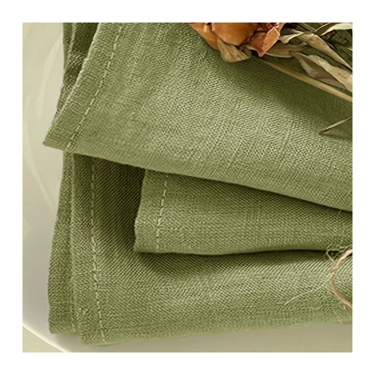 Wiederverwendbare Tischset-Serviette aus langlebigem Polyester in Grün für Küche, Esszimmer und Hochzeitsdekoration - Bild 4