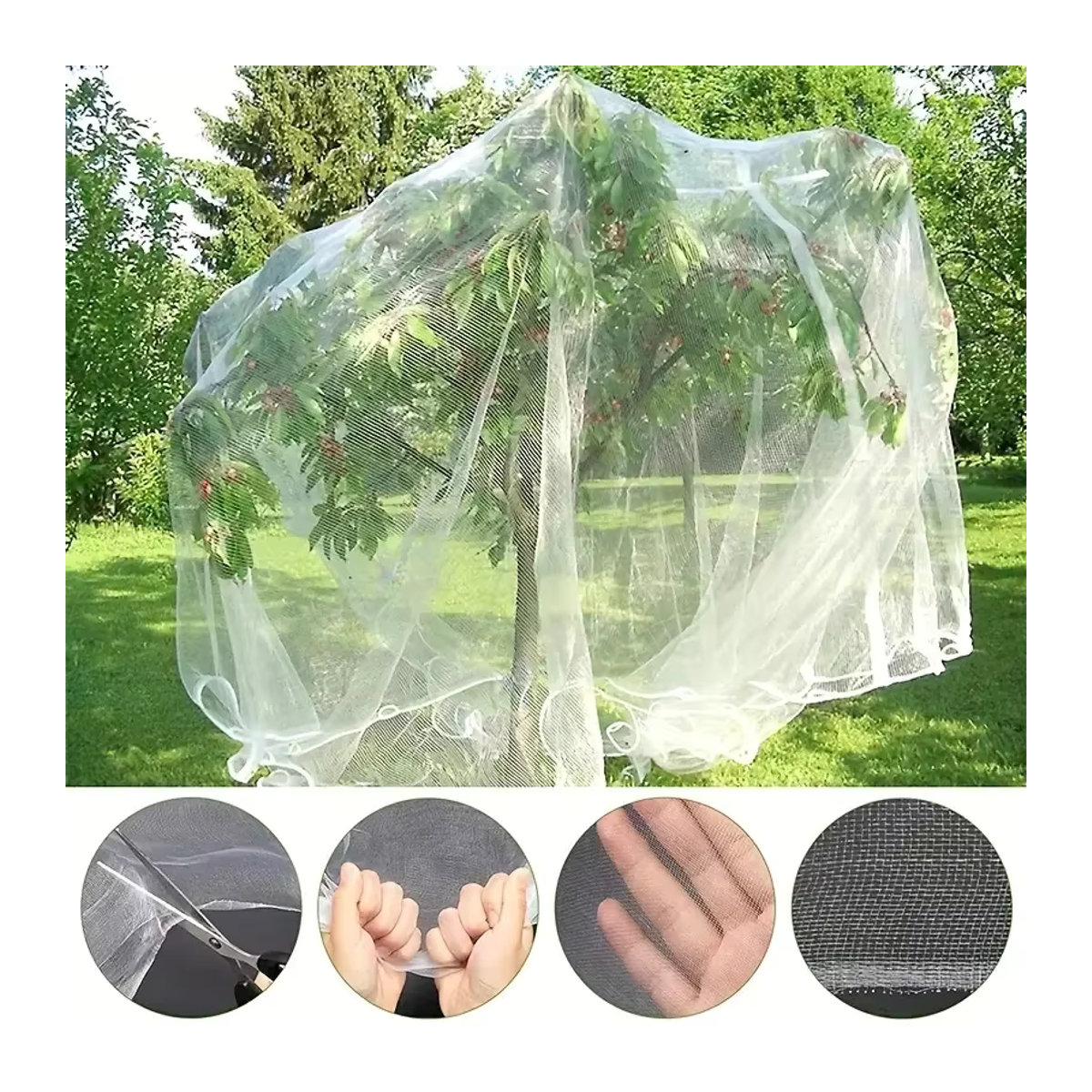 Wiederverwendbares Garten-Schutznetz als Insektenschutz und Pflanzenabdeckung mit 60 Mesh für die Gartenpflege - Bild 3