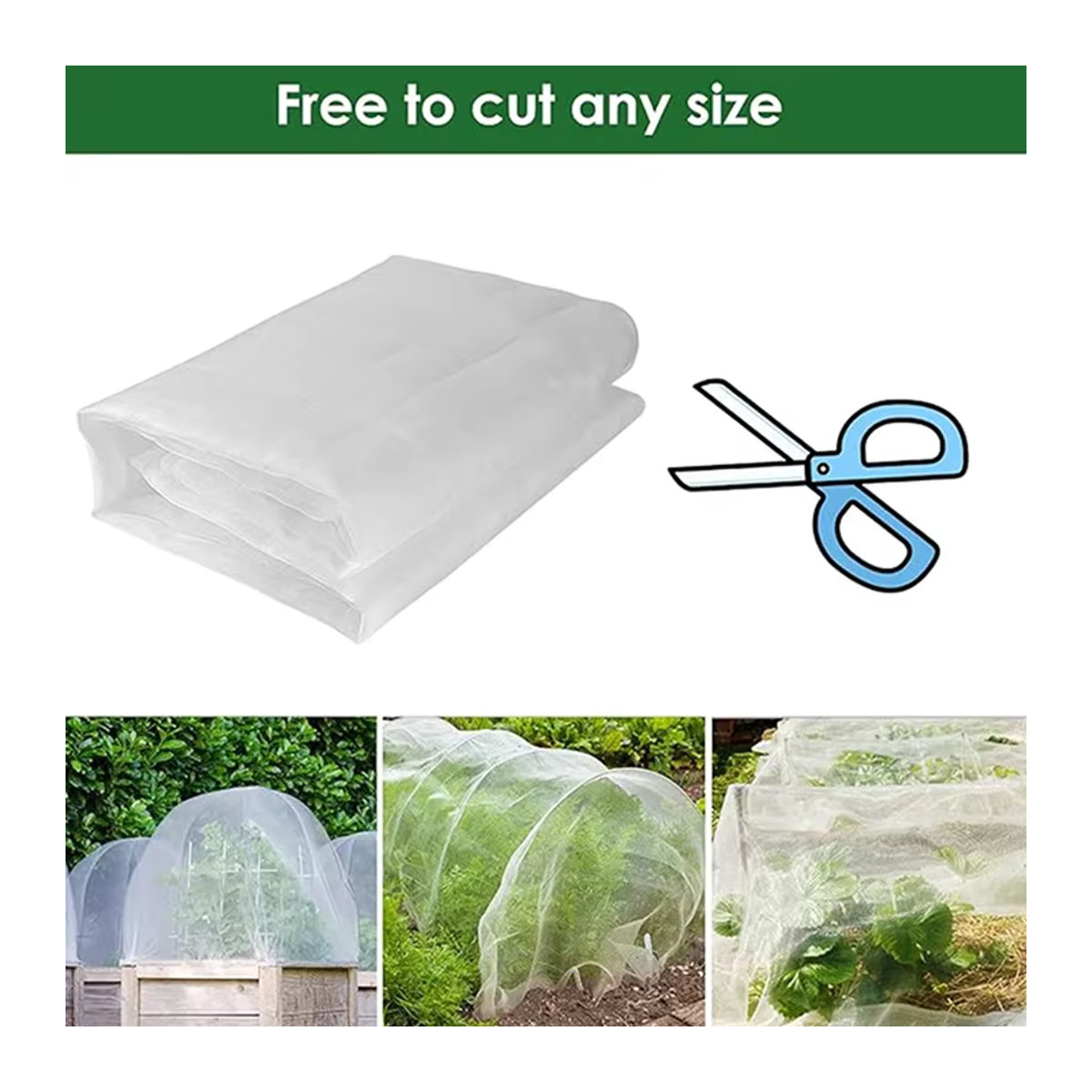 Wiederverwendbares Garten-Schutznetz als Insektenschutz und Pflanzenabdeckung mit 60 Mesh für die Gartenpflege - Bild 6