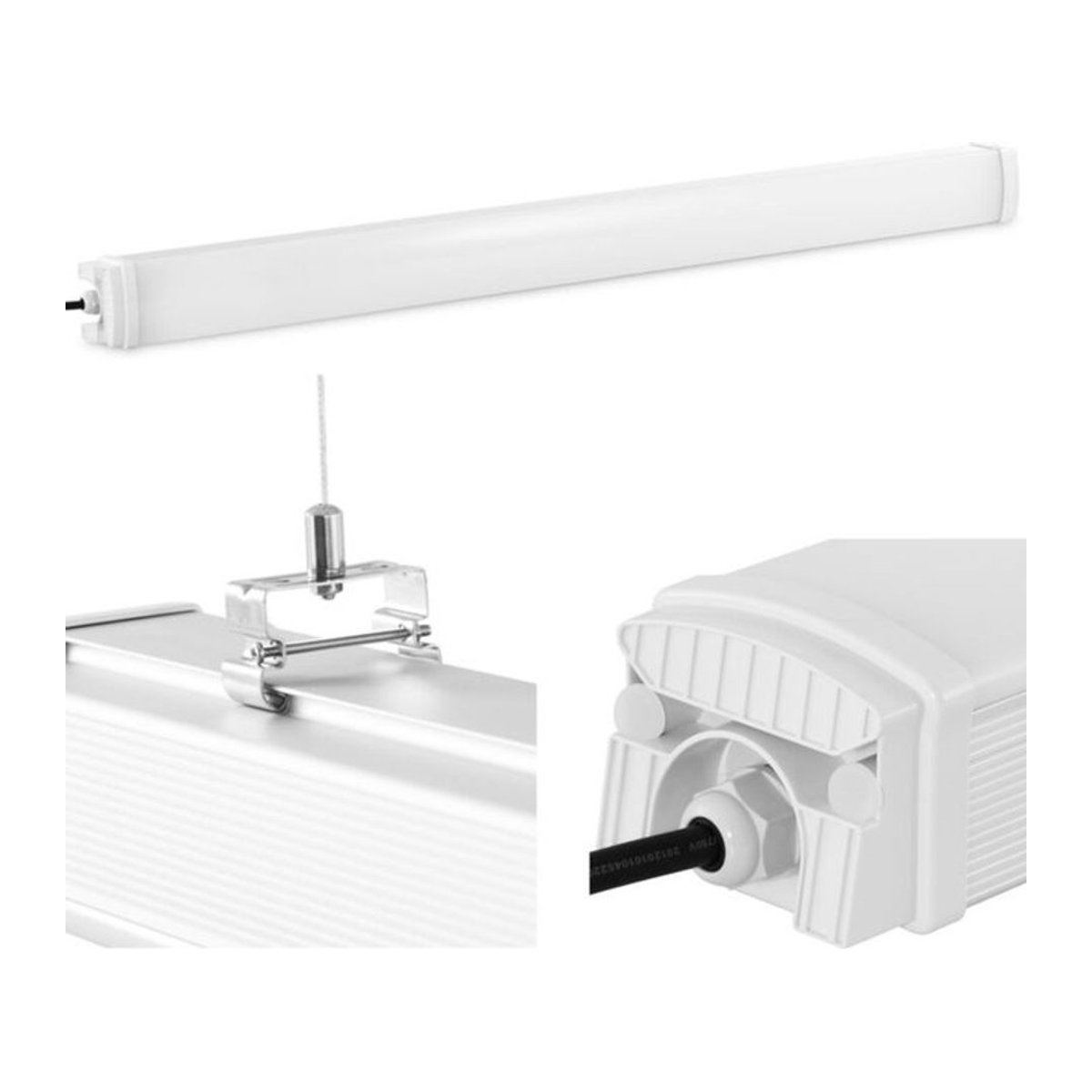 Wiesenfield LED Feuchtraumleuchte IP65 Deckenlampe in Weiß, 40 W, 120 cm - Bild 1